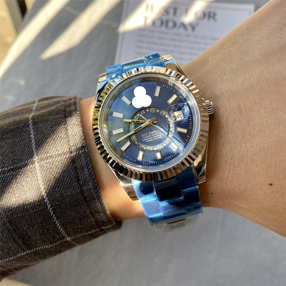 blue dial sky dweller watch