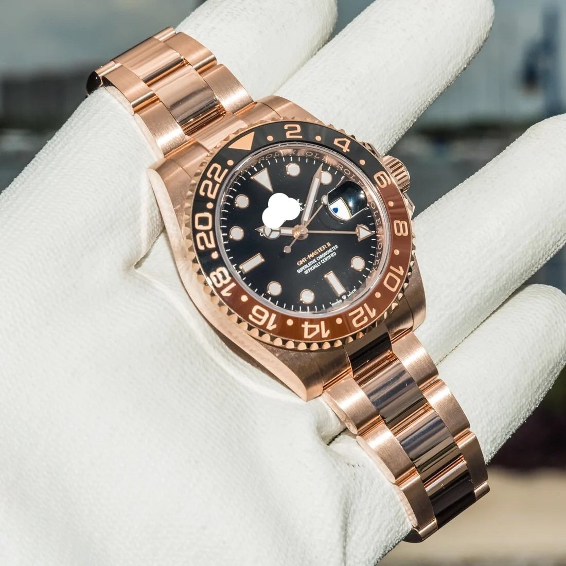 gmt master ii everrose gold