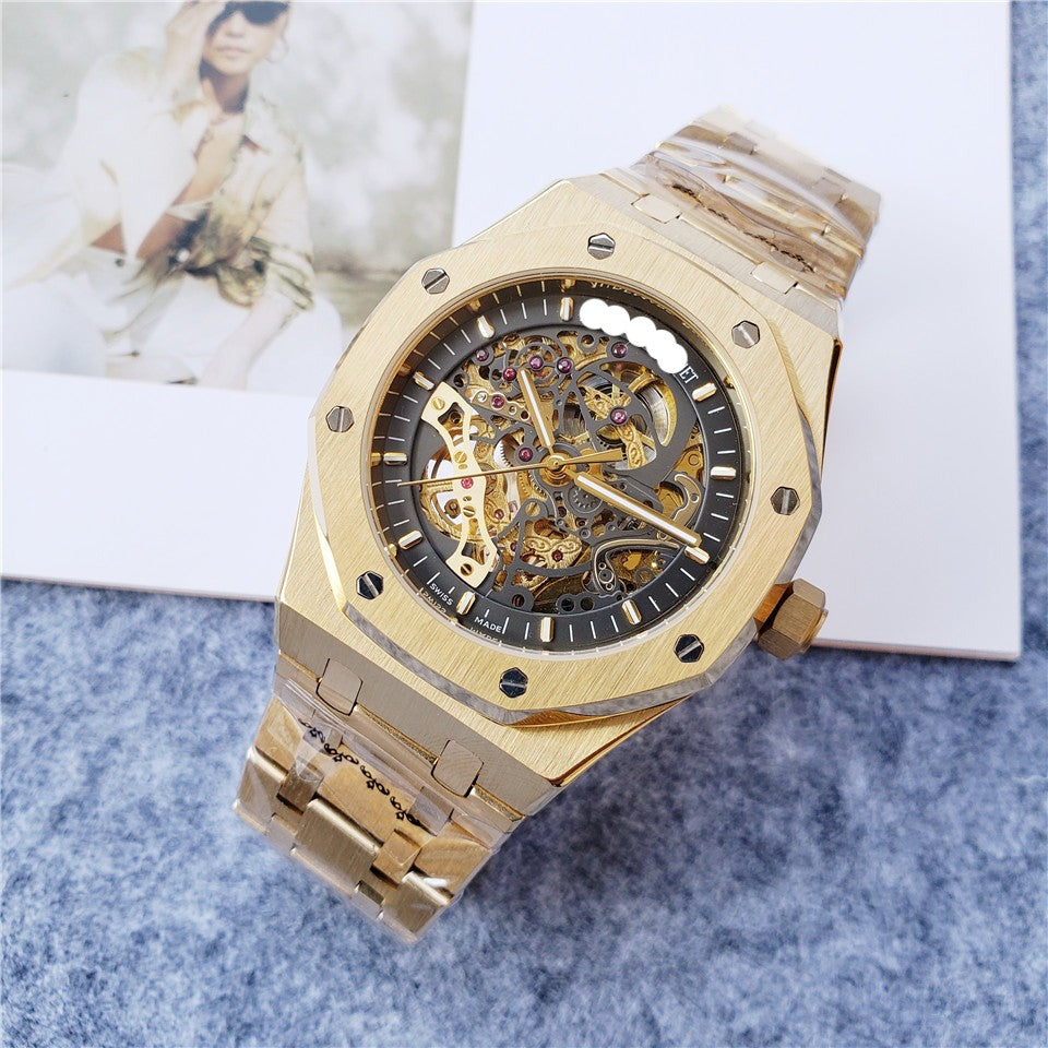 Gold AP Skeleton watch